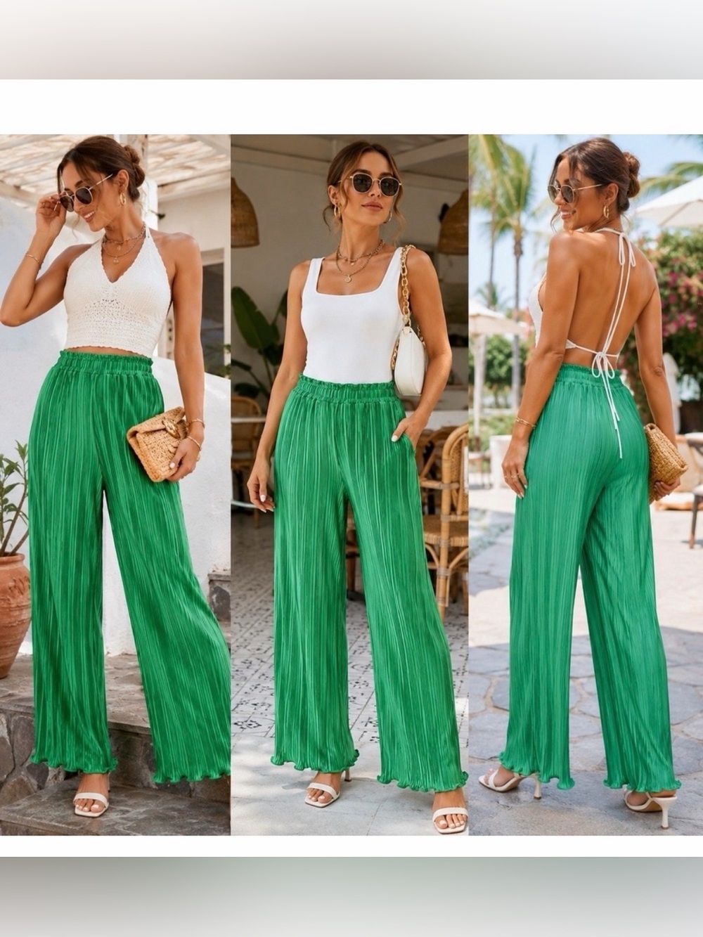 ODDI Statement Pleated Wide Leg Pants✨